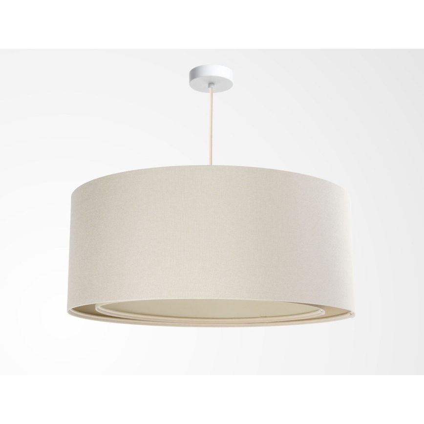 Lampadario a sospensione con cavo BOHO TRINITI 1xE27/60W/230V, diam. 50 cm, colore crema