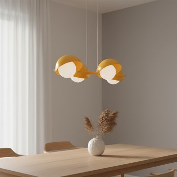 Lampadario a sospensione con cavo BOOM 4xG9/8W/230V arancione