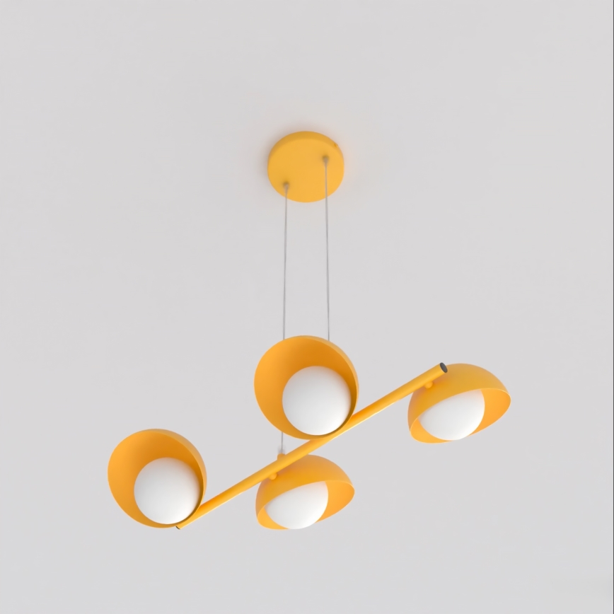 Lampadario a sospensione con cavo BOOM 4xG9/8W/230V arancione