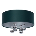 Lampadario a sospensione con cavo BUBBLE 1xE27/60W/230V Ø 40 cm verde