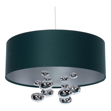 Lampadario a sospensione con cavo BUBBLE 1xE27/60W/230V Ø 40 cm verde