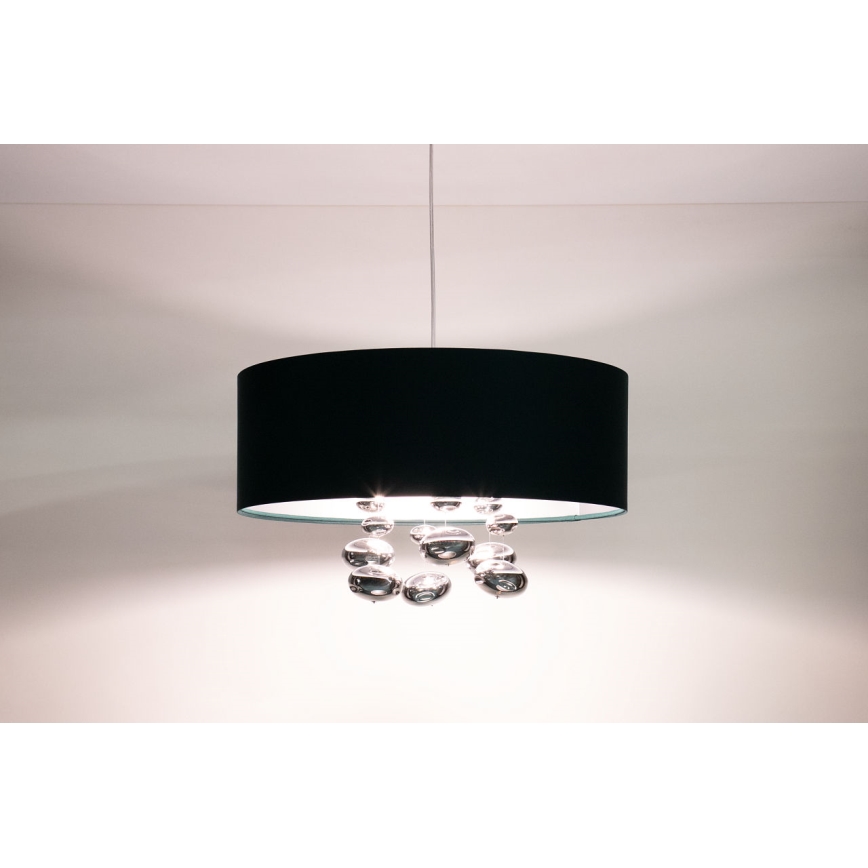 Lampadario a sospensione con cavo BUBBLE 1xE27/60W/230V Ø 40 cm verde