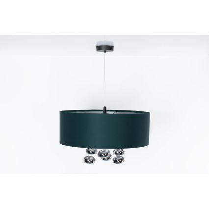 Lampadario a sospensione con cavo BUBBLE 1xE27/60W/230V Ø 40 cm verde