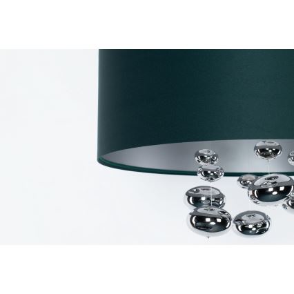 Lampadario a sospensione con cavo BUBBLE 1xE27/60W/230V Ø 40 cm verde