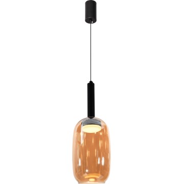 Lampadario a sospensione con cavo BUENO 1xGX53/9W/230V Ø 15 cm marrone fumé