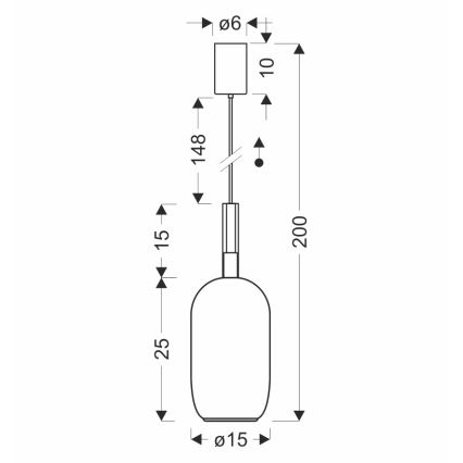 Lampadario a sospensione con cavo BUENO 1xGX53/9W/230V Ø 15 cm marrone fumé