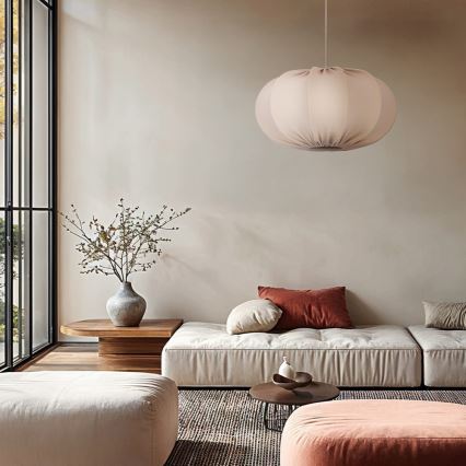 Lampadario a sospensione con cavo CAFEE 1xE27/40W/230V Ø 52 cm beige