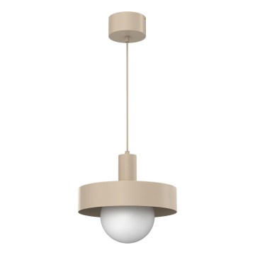 Lampadario a sospensione con cavo CANAN 1xE27/15W/230V diametro 29 cm beige