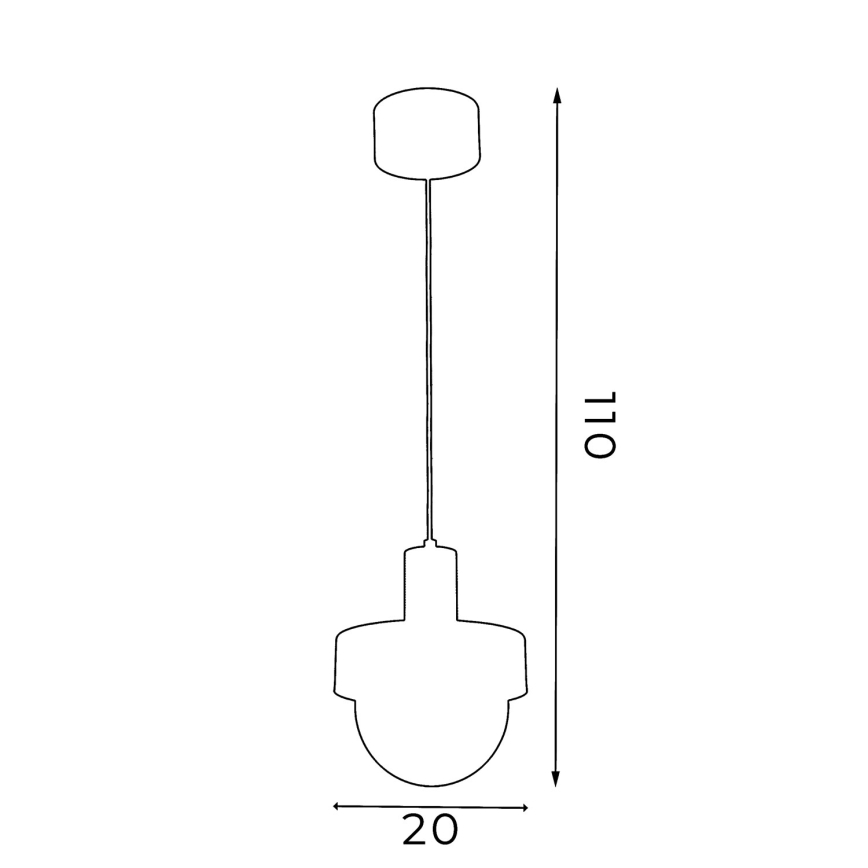 Lampadario a sospensione con cavo CANAN 1xE27/15W/230V pr. 20 cm beige