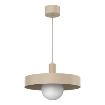 Lampadario a sospensione con cavo CANAN 1xE27/15W/230V Ø 40 cm beige