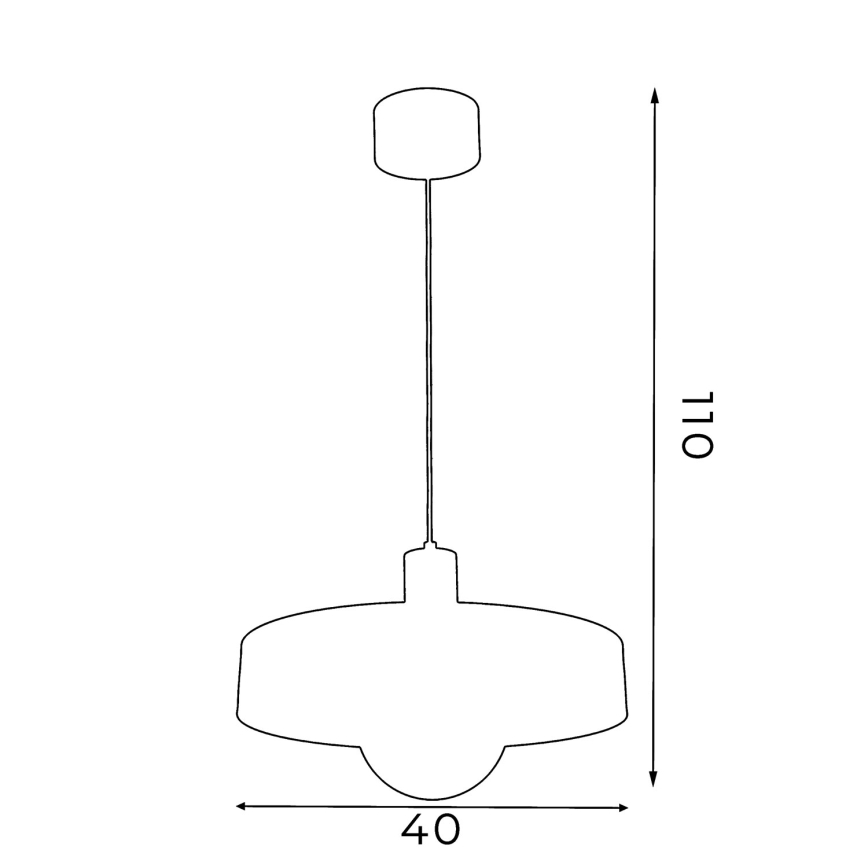 Lampadario a sospensione con cavo CANAN 1xE27/15W/230V Ø 40 cm beige