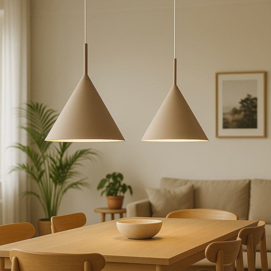 Lampadario a sospensione con cavo CAPITAL 1xGX53/15W/230V Ø 32 cm beige