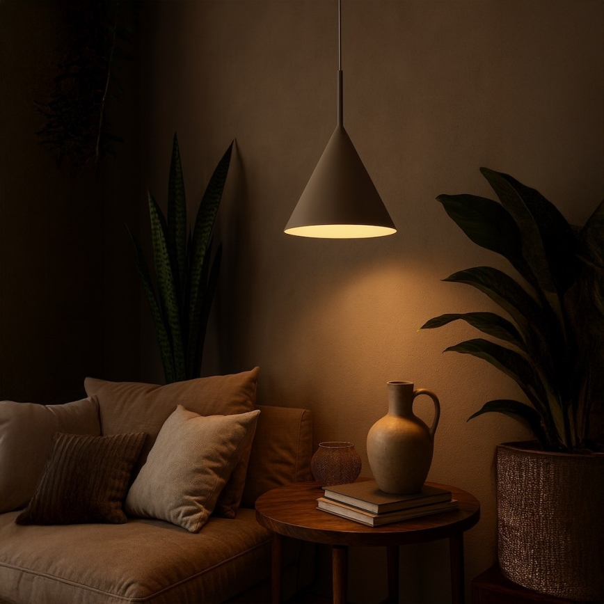 Lampadario a sospensione con cavo CAPITAL 1xGX53/15W/230V Ø 32 cm beige