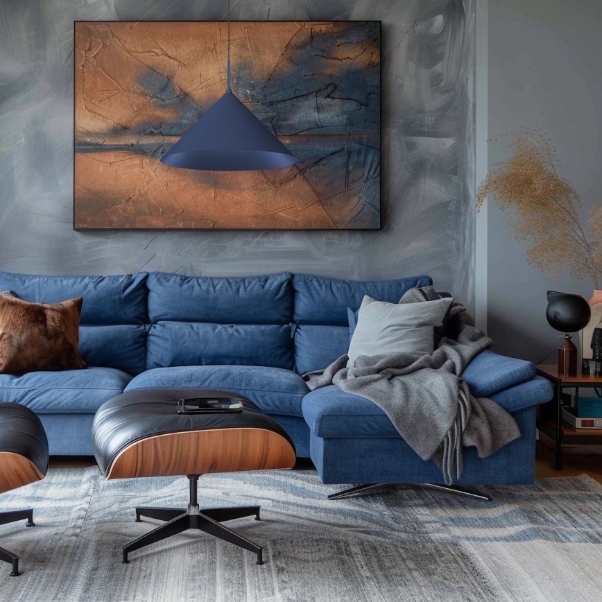 Lampadario a sospensione con cavo CAPITAL 1xGX53/15W/230V Ø 46 cm blu