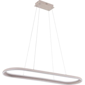 Lampadario a sospensione con cavo CASHMERE LED/80W/230V 30x100 cm bianco