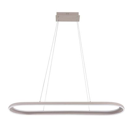 Lampadario a sospensione con cavo CASHMERE LED/80W/230V 30x100 cm bianco