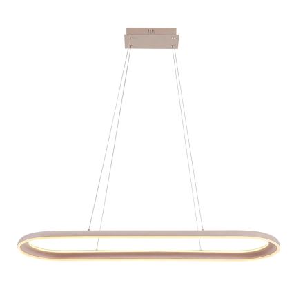 Lampadario a sospensione con cavo CASHMERE LED/80W/230V 30x100 cm bianco