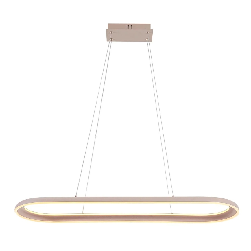 Lampadario a sospensione con cavo CASHMERE LED/80W/230V 30x100 cm bianco