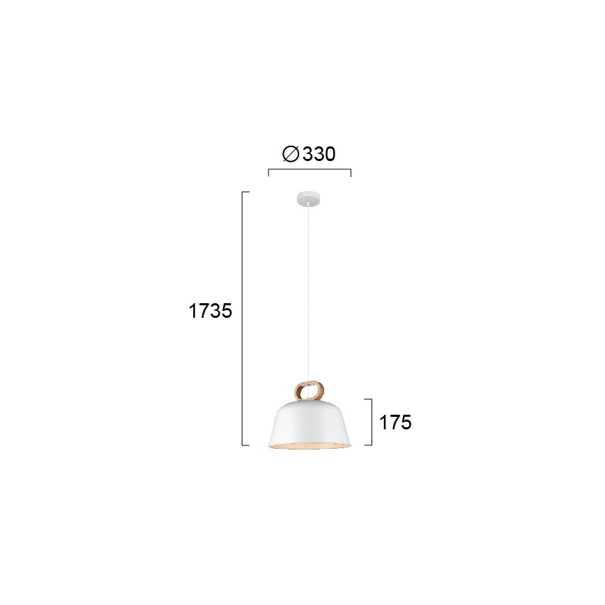Lampadario a sospensione con cavo CLIP 1xE27/40W/230V bianco/marrone
