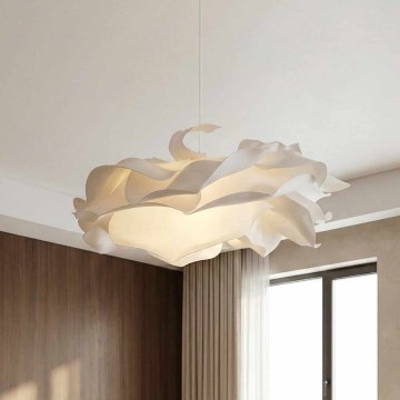 Lampadario a sospensione con cavo CLOUDY, 1xE27/40W/230V, bianco