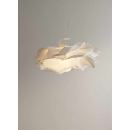 Lampadario a sospensione con cavo CLOUDY, 1xE27/40W/230V, bianco