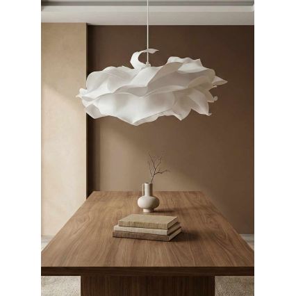 Lampadario a sospensione con cavo CLOUDY, 1xE27/40W/230V, bianco