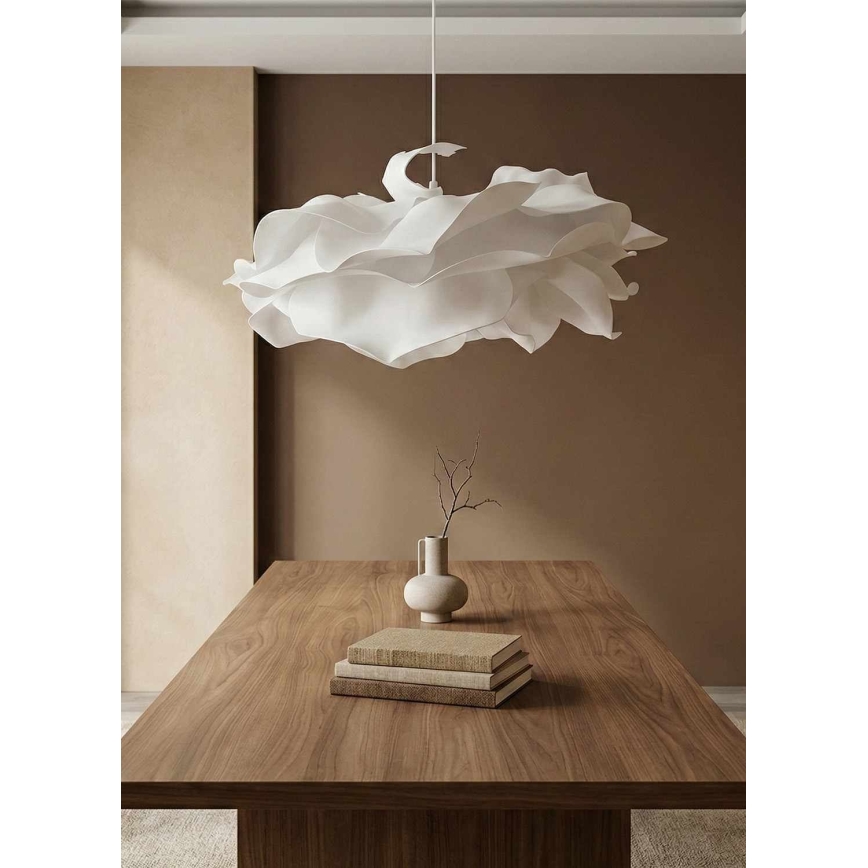 Lampadario a sospensione con cavo CLOUDY, 1xE27/40W/230V, bianco