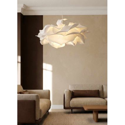 Lampadario a sospensione con cavo CLOUDY, 1xE27/40W/230V, bianco