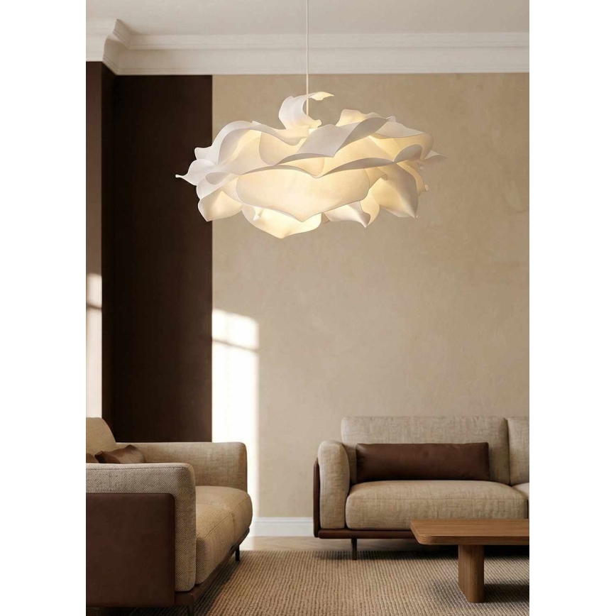 Lampadario a sospensione con cavo CLOUDY, 1xE27/40W/230V, bianco