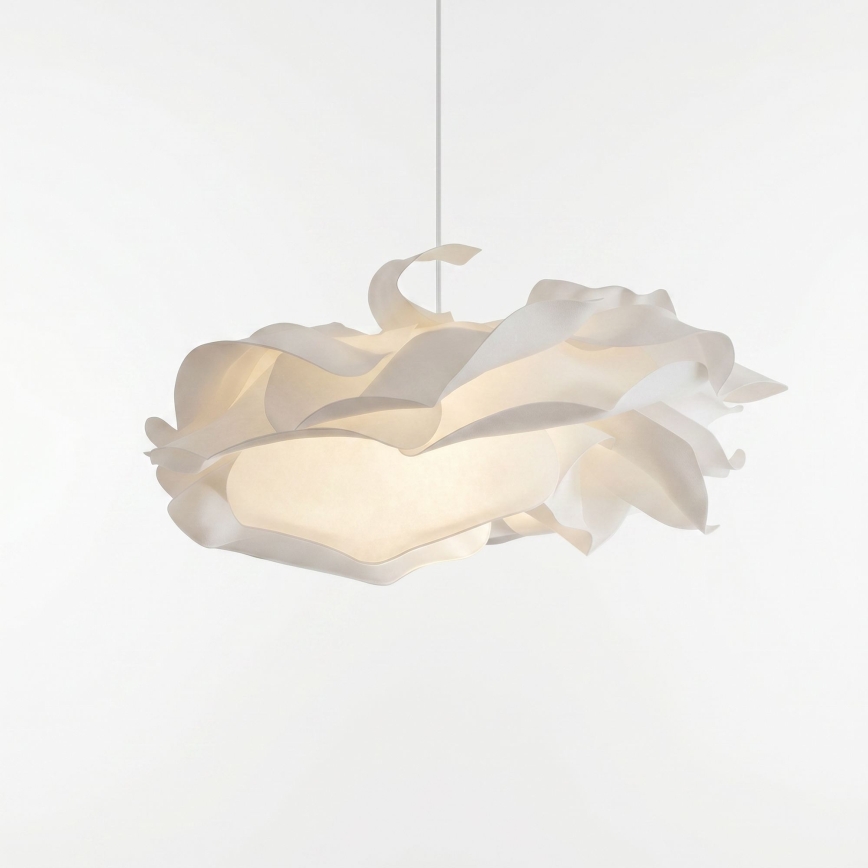 Lampadario a sospensione con cavo CLOUDY, 1xE27/40W/230V, bianco