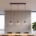 Lampadario a sospensione con cavo COSMO 3xE14/10W/230V rosso/trasparente