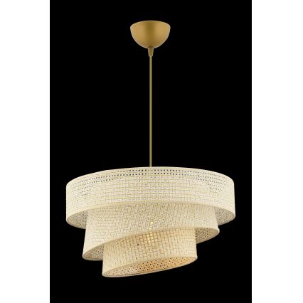 Lampadario a sospensione con cavo COUPER 1xE27/60W/230V colore crema