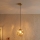 Lampadario a sospensione con cavo CRISTAL 1xE14/15W/230V ottone/beige fumé