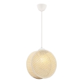 Lampadario a sospensione con cavo DRUM 1xE27/60W/230V colore crema