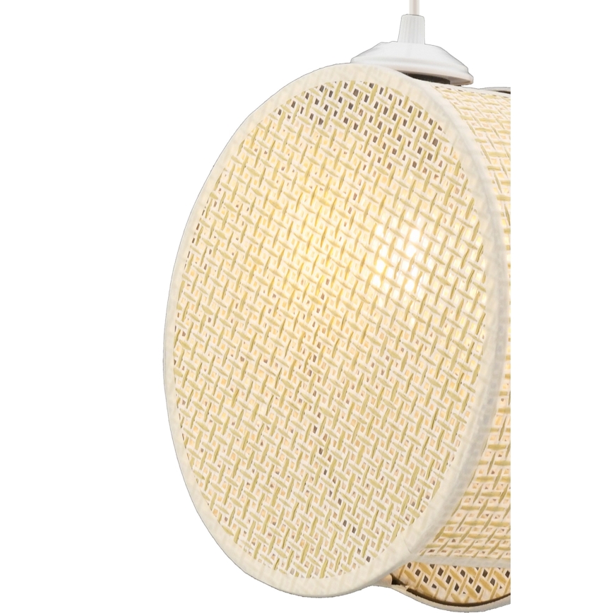 Lampadario a sospensione con cavo DRUM 1xE27/60W/230V colore crema
