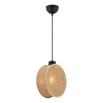 Lampadario a sospensione con cavo DRUM 1xE27/60W/230V marrone