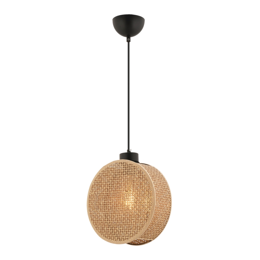 Lampadario a sospensione con cavo DRUM 1xE27/60W/230V marrone