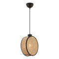 Lampadario a sospensione con cavo DRUM 1xE27/60W/230V marrone/nero