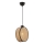 Lampadario a sospensione con cavo DRUM 1xE27/60W/230V marrone/nero