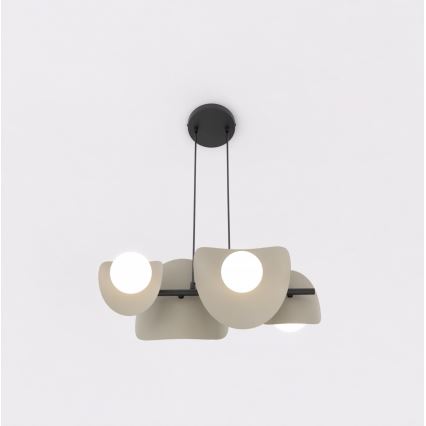 Lampadario a sospensione con cavo ELEMENTI 4xG9/8W/230V beige