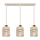 Lampadario a sospensione con cavo ELEN 3xE27/35W/230V beige/oro