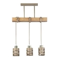 Lampadario a sospensione con cavo ELEN 3xE27/35W/230V beige/oro/marrone