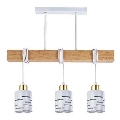 Lampadario a sospensione con cavo ELEN 3xE27/35W/230V bianco/oro/marrone