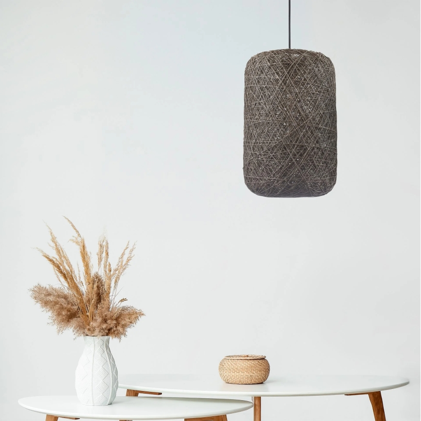 Lampadario a sospensione con cavo ELLEN 1xE27/20W/230V Ø 30 cm antracite