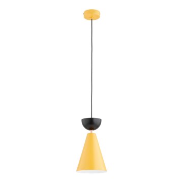 Lampadario a sospensione con cavo ENTORI 1xE27/15W/230V giallo/nero