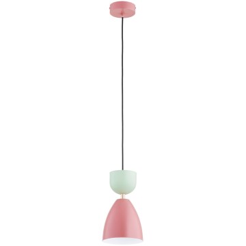 Lampadario a sospensione con cavo ENTORI 1xE27/15W/230V rosa/menta