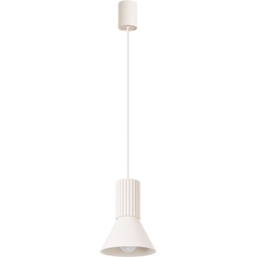 Lampadario a sospensione con cavo ESTRIA 1xE14/10W/230V Ø 14 cm crema