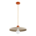 Lampadario a sospensione con cavo ETERI 1xE27/15W/230V beige/rame