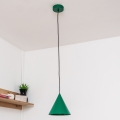 Lampadario a sospensione con cavo ETNA 1xE27/15W/230V, Ø 18,5 cm, verde