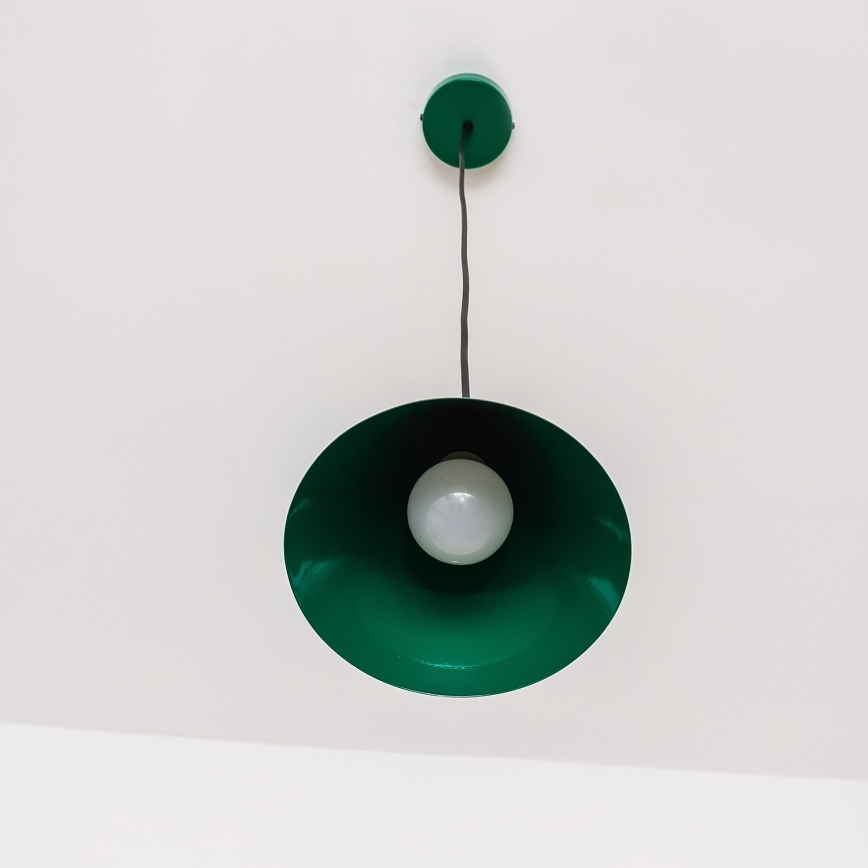 Lampadario a sospensione con cavo ETNA 1xE27/15W/230V, Ø 18,5 cm, verde